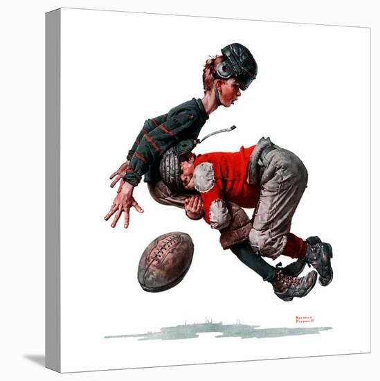 "Fumble" or "Tackled", November 21,1925-Norman Rockwell-Premier Image Canvas
