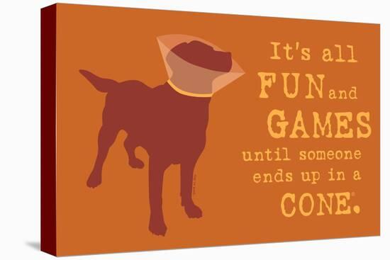 Fun And Games - Orange Version-Dog is Good-Stretched Canvas