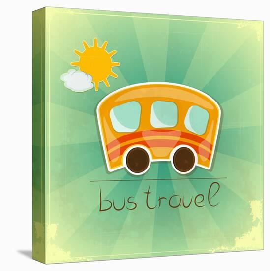 Fun Bus Travel Card-elfivetrov-Stretched Canvas