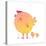 Fun Colorful Mother Chicken Bird and Babies Background. Bright and Cute Hen Family Illustration For-Popmarleo-Stretched Canvas