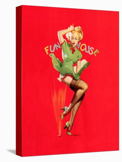 Fun House Pin-Up, Thar She Blows 1939-Gil Elvgren-Stretched Canvas