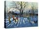 Fun in the Snow, Tideswell, Derbyshire-Andrew Macara-Premier Image Canvas