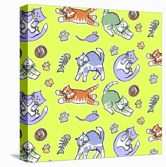 Fun Kitties Repeat-Geraldine Aikman-Premier Image Canvas