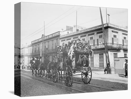 Funeral Car, Havana, Cuba-null-Stretched Canvas