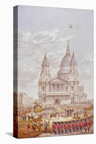 Funeral of the Duke of Wellington, St Paul's Cathedral, City of London, 18 November, 1852-George Baxter-Premier Image Canvas