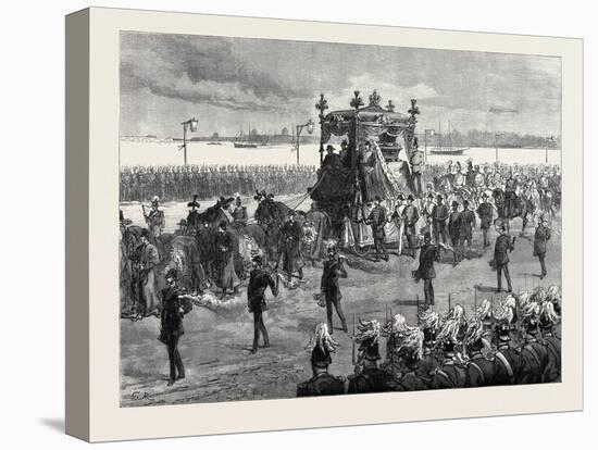 Funeral of the Empress of Russia at St. Petersburg: the Funeral Procession 1880-null-Premier Image Canvas