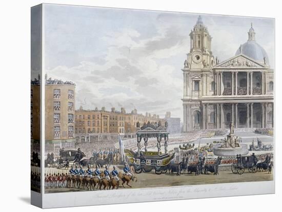 Funeral Procession of Lord Nelson Outside St Paul's Cathedral, City of London, 1806-Christopher Wren-Premier Image Canvas