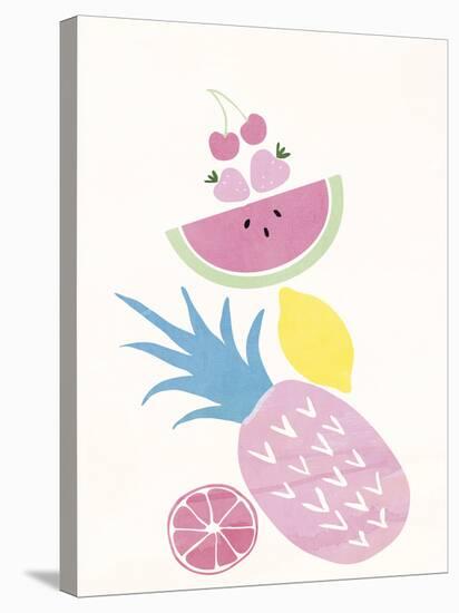 Funky Pineapple-Clara Wells-Stretched Canvas