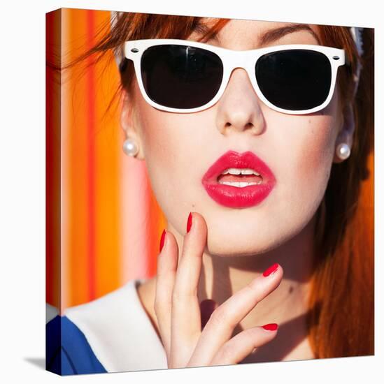 Funky Summer Portrait-NinaMalyna-Premier Image Canvas