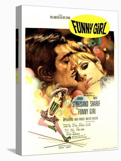 Funny Girl, Omar Sharif, Barbra Streisand, 1968-null-Stretched Canvas