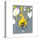 Funny Pear Holding Playing Electric Guitar-sabelskaya-Stretched Canvas