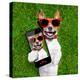 Funny Selfie Dog-Javier Brosch-Premier Image Canvas