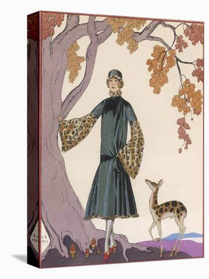 Fur Hat and Coat by Worth-Georges Barbier-Premier Image Canvas