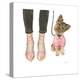 Furry Fashion Friends III-Emily Adams-Stretched Canvas