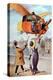 Futurist Flying Taxi C1910-Chris Hellier-Premier Image Canvas