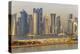 Futuristic Doha City Skyline and Container Port, Doha, Qatar, Middle East-Eleanor Scriven-Premier Image Canvas
