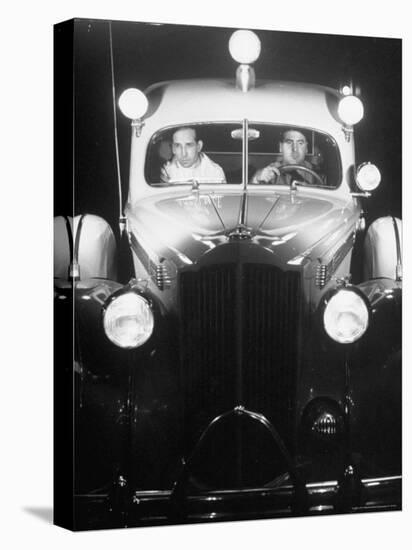 G. Ellis Doty, an Intern at Minneapolis General Hospital, Riding in Ambulance on Emergency Call-Alfred Eisenstaedt-Premier Image Canvas