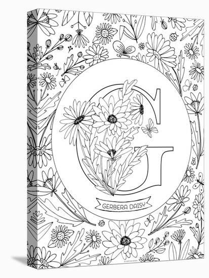 G is for Gerbera Daisy-Heather Rosas-Stretched Canvas