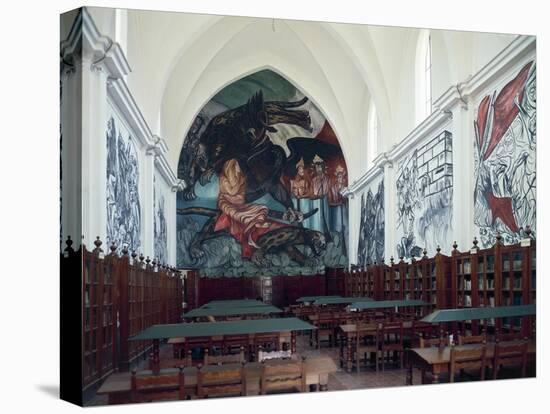 Gabino Ortiz Library Room with Frescoes by Clemente Orozco, 1940-Joan Blaeu-Premier Image Canvas