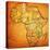 Gabon on Actual Map of Africa-michal812-Stretched Canvas