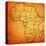 Gabon on Actual Map of Africa-michal812-Stretched Canvas