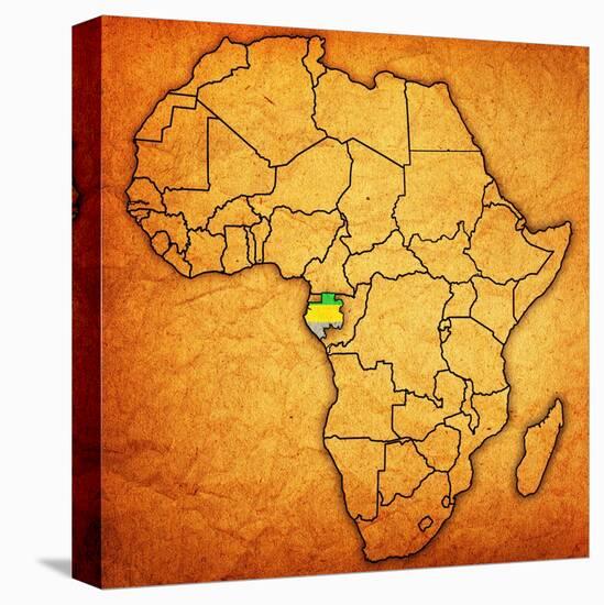 Gabon on Actual Map of Africa-michal812-Stretched Canvas