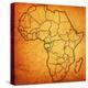 Gabon on Actual Map of Africa-michal812-Stretched Canvas