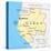 Gabon Political Map-Peter Hermes Furian-Stretched Canvas