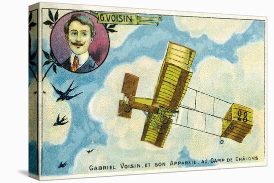 Gabriel Voisin and His Aircraft at the Camp De Chalons, France-null-Premier Image Canvas