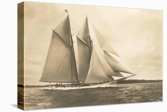 Gaff-Rigged Schooner with Multiple Jibs-null-Stretched Canvas