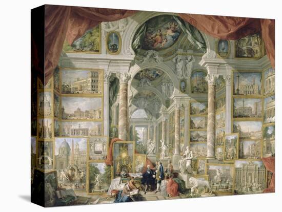 Galerie de vues de la Rome Moderne-Giovanni Paolo Pannini-Premier Image Canvas