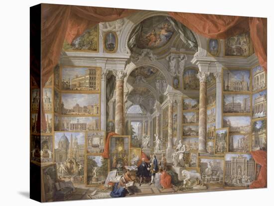 Galerie de vues de la Rome Moderne-Giovanni Paolo Pannini-Premier Image Canvas