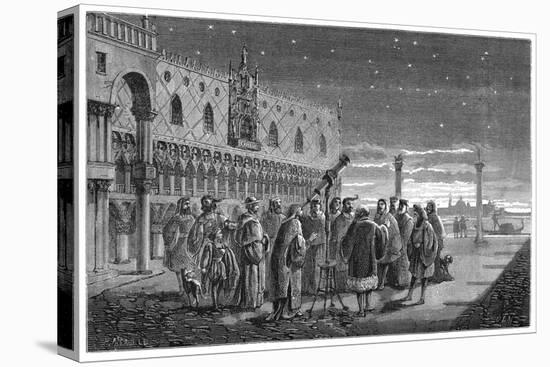 Galileo Demonstrating His Telescope, Venice, 1609-null-Premier Image Canvas