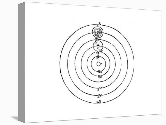 Galileo's Diagram of the Copernican System of the Universe-Galileo Galilei-Premier Image Canvas