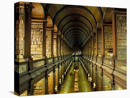 Gallery of the Old Library, Trinity College, Dublin, County Dublin, Eire (Ireland)-Bruno Barbier-Premier Image Canvas