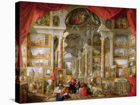 Gallery with Views of Modern Rome, 1759-Giovanni Paolo Pannini-Premier Image Canvas