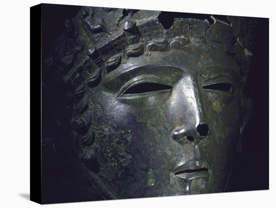 Gallic Helmet Found at D'Amfreville, Eure, Site of Alesia Battlefield Where Caesar Defeated Gauls-Gjon Mili-Premier Image Canvas