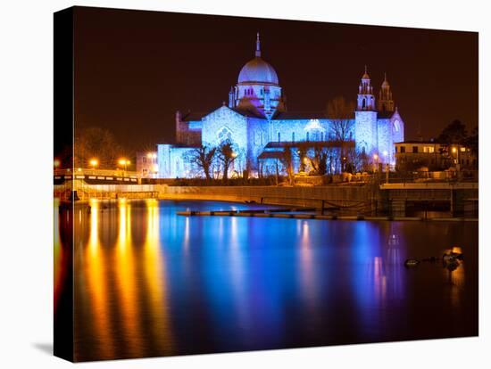 Galway Cathedral Lit Up Blue-rihardzz-Premier Image Canvas