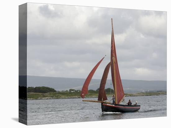 Galway Hookers at Roundstone Regatta, Connemara, County Galway, Connacht, Republic of Ireland-Gary Cook-Premier Image Canvas