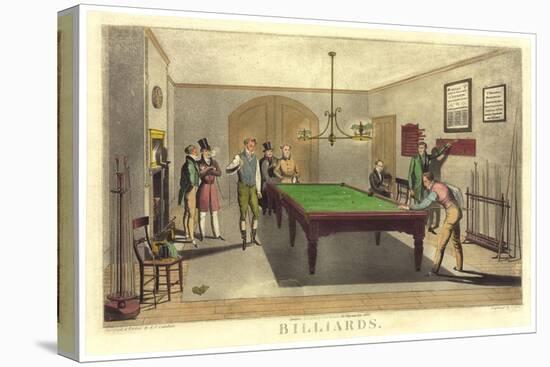 Game of Billiards, 1827-null-Premier Image Canvas