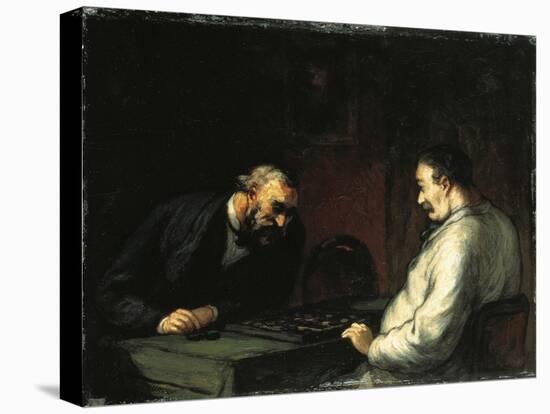 Game of Checkers-Honore Daumier-Premier Image Canvas