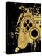 Gamer Splash VI Black Gold-Mary Urban-Stretched Canvas