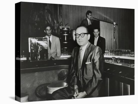 Gangster Santo Trafficante Sitting on a Stool in His Sans Souci Night Club in Havana, Cuba-null-Stretched Canvas