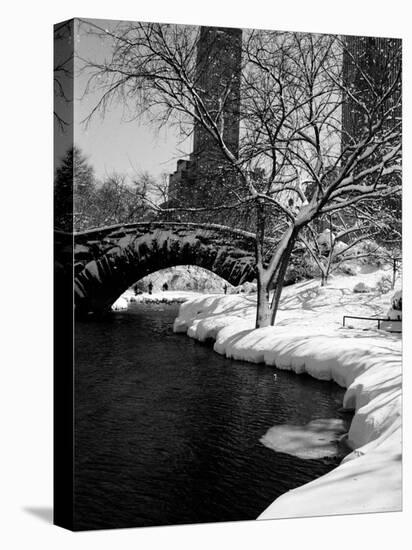 Gapstow Bridge over Pond in Central Park After Snowstorm-Alfred Eisenstaedt-Premier Image Canvas