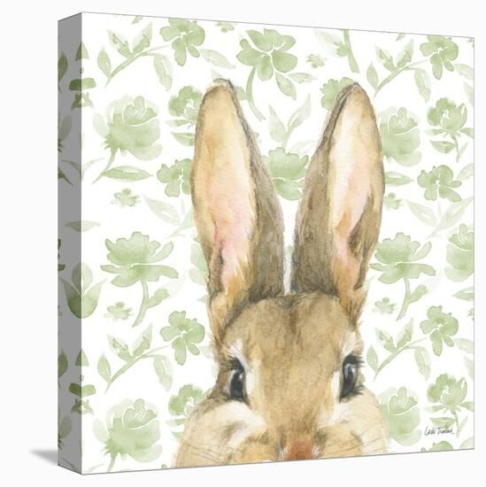 Garden Bunnies VI Green-Leslie Trimbach-Stretched Canvas