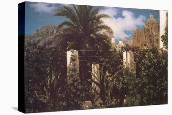 Garden, Capri Italy-Frederick Leighton-Stretched Canvas