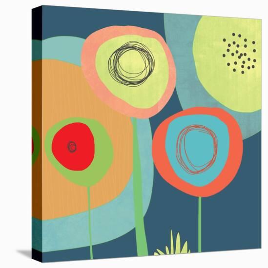 Garden Circles-Jan Weiss-Stretched Canvas