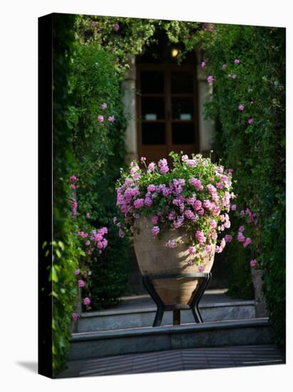 Garden Detail, San Domenico Palace Hotel, Taormina, Sicily, Italy-Walter Bibikow-Premier Image Canvas