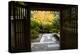 Garden gate, Japanese garden, Portland, Oregon, USA-Panoramic Images-Premier Image Canvas