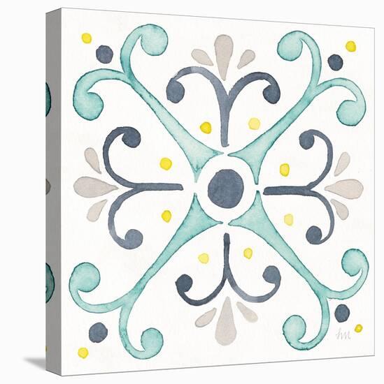 Garden Getaway Tile III White-Laura Marshall-Stretched Canvas
